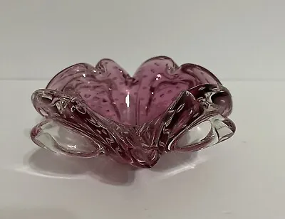 Pink Murano  Bubble Design Vintage Ashtray • $50