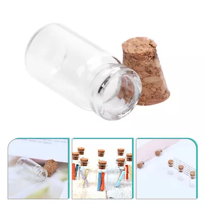 30 Pcs Jewelry Bead Glass Jar Island Message Bottle Miniature Vials Cork • $7.87