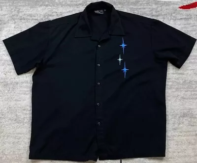 Vintage Daddy O's Bowling Button Up Shirt Large Black Blue Retro Rockabilly Mens • $35