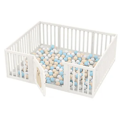 Baby Playpen 12 Panels Baby Play Pen Kids Activity Centre Safety Play Yard White • $172.90