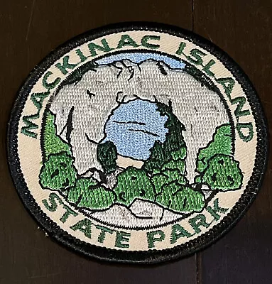 Mackinac Island State Park Arch Rock Michigan Round Embroidered Souvenir Patch • $6.95