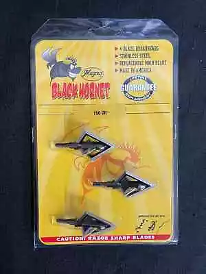 Magnus Broadheads Black Hornet 150 Grain 4 Blade 3 Pack BRAND NEW • $48.99