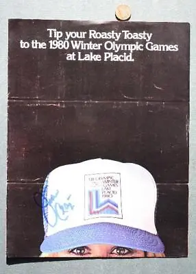 Miracle On Ice 1980 Olympic Hockey Goalie Jim Craig Signed Lake Placid Brochure- • $21.99