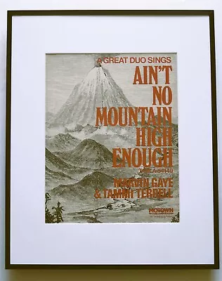 Marvin Gaye Tammi Ain't No Mountain 1967 Ad Poster Framed 42x52cm FREE SHIPPING • $90.87