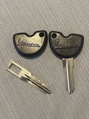 2 Vespa Piaggio Blank Black Ignition Switch Key Blank Scooter Moped • $19.99