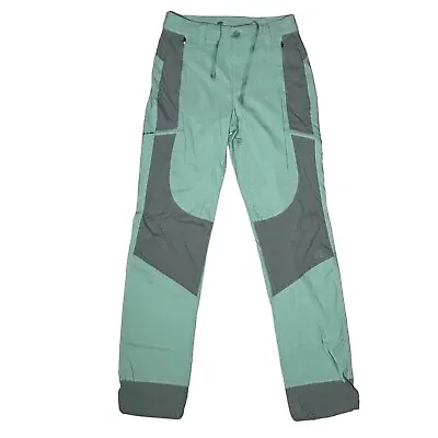 Eddie Bauer Womens Green Cargo Pants Size 2 Utility Gray Panel Hiking Adventure • $45