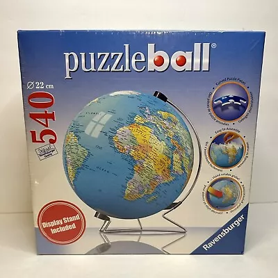 $22.75 • Buy Ravensburger 3D Earth Puzzle Ball + Display Stand - 540 Pieces NEW - BOX DAMAGE