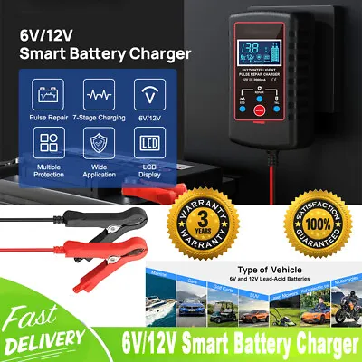 6/12V Smart Automatic Battery Charger Maintainer Motorcycle Car Trickle Float • $13.89