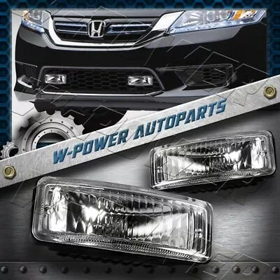 Chrome Housing Universal 5  X 1.75  Rectangle Clear Glass Lens Fog Light 2PCS • $35.41