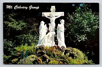 Portland OR The Sanctuary Of Our Sorrowful Mother Mt. Calvary Scene Vtg Postcard • $4.04