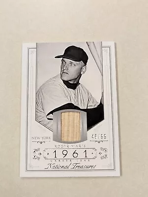 2015 Panini National Treasures Roger Maris Game Used Bat /99 #43 New Yankees HOF • $44.99