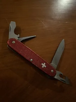 Vintage Victorinox Pioneer Red Alox Old Cross Swiss Army Knife • $80