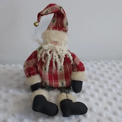 Country Christmas Santa Shelf Sitter Mantle Decor Rustic Farmhouse Plush St Nick • $14.99