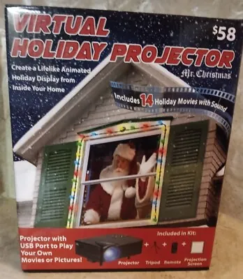 NEW Mr Christmas Virtual Holiday Projector - Includes 14 Holiday Movies • $39.99