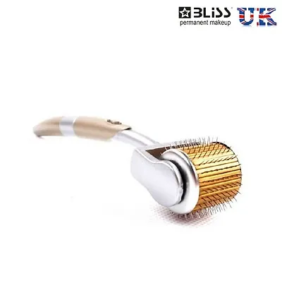 DERMAROLLER Gold Micro Facial Roller Skin Healing - Anti Wrinkle Mesotherapy • £25.95