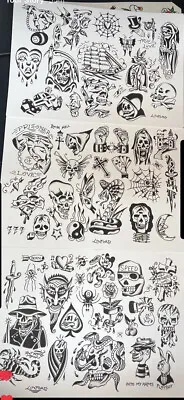 Tattoo Flash Set Of 3 Sheets Reference A3 • £60