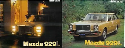 Two 1978 MAZDA 929L Australian Market Brochures Sedan & Wagon 929 LUCE • $12.84