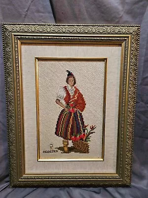 Set Of Vintage Framed Bordado Da Madeira Hand Embroidery • $1000