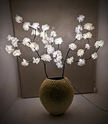£18.99 • Buy White Blossom Twig Branch Light, Warm LED Lights With Plug-in Power