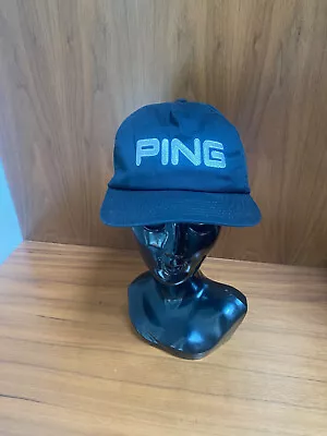 Vintage PING Golf Cap Black Hat Embroidered PGA Golf Tour Tournament • $28