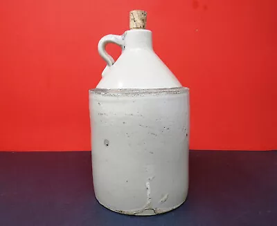 Vtg Early 1900 Half Gallon Stoneware Salt Glazed Whiskey Moonshine Jug Crock GUC • $49.75