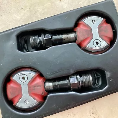 Speedplay Zero Clipless Pedals Silver Red Black Spindle Steel Road MTB Cycling  • $65