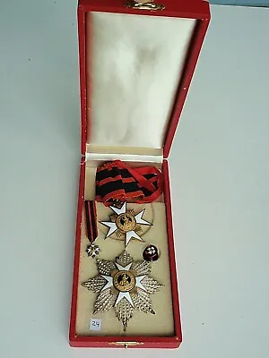 Vatican Order Of Slyvester Grand Officer Set Silver. Hallmarked. Cased • $901.84