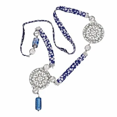 $28.09 • Buy Glenjade Lariat Necklace Liberty Of London Ribbon Design By Beads Jar (R109/16)