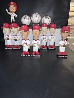 Lot Of St. Louis Cardinals Bobbleheads & Mark McGwire Baseballs MLB #2215 • $74.99