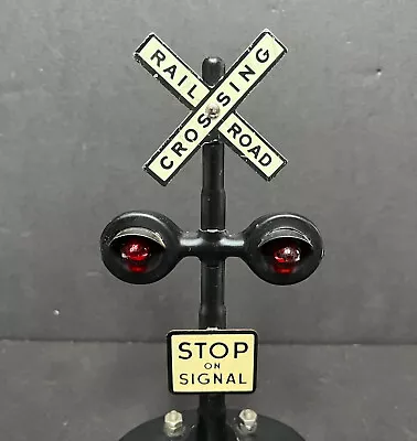 Marx Company  Railroad Crossing Signal With Red Light Working All Metal • $5