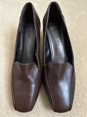 £3.49 • Buy New M&s Footglove Wider Fit Size 7.5 Womens Brown Court Shoes Heels, Rrp £35.