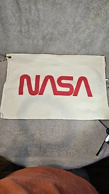 Vintage NASA Golf Towel Large Red Logo With Snap Ring Made In USA  • $17