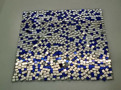 300 Pieces Mixed Silver & Blue Glass Mirror Tiles 1.6 Mm Thick  Art&Craft  • £3.99