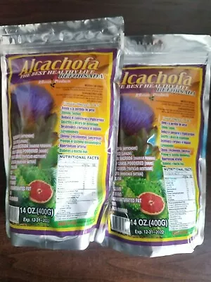 2 Pack Artichoke Flaxseed Powder 14 Oz Each 12/2025 Alcachofa Reforsada 400 Gr • $39.99