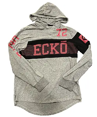 Ecko Unltd. Lightweight Pullover Hoodie MEN'S MED GRAY GRAPHIC SPELL OUT LOGO • $7.99
