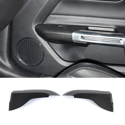 Interior Door Armrest Panel Cover Trim Bezel For Ford Mustang 2015+ Carbon Fiber • $33.49