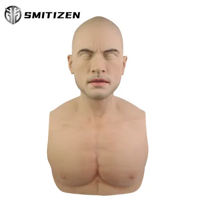 Smitizen Silicone Realistic Man Mask Johnson Disguise Costumes Halloween Cosplay • £179