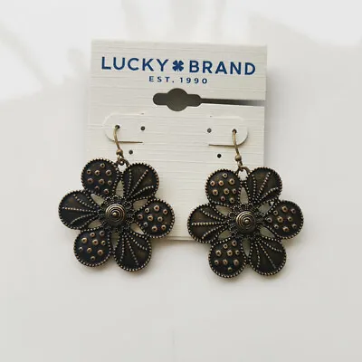 New Lucky Brand Flower Drop Earrings Gift Vintage Women Party Holiday Jewelry • $7.99