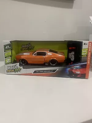 ✅Maisto Tech R/C 1967 Ford Mustang GT Orange/Silver Stripes  1:24 49MHZ SS • $20.99