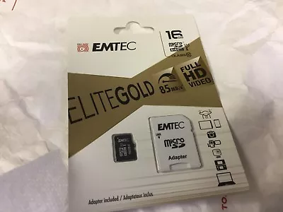 EMTEC 16GB MICRO SD HC Class 10 Memory Card - ECMSDM16GHC10GP • $9.90