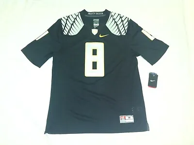 Oregon Ducks #8 (Marcus Mariota) Black 2014 Mens Large Nike Limited Jersey • $150