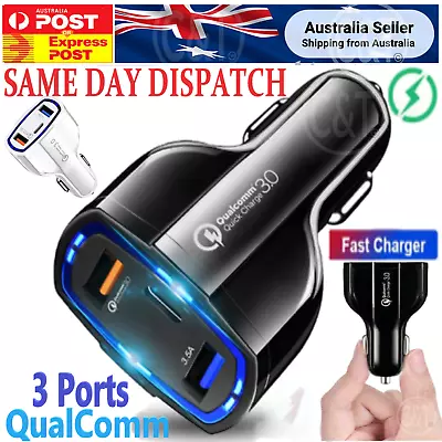 AU Car Charger Adapter USB Type-C Quick Charging Fast QC3.0 PD Cigarette Lighter • $9.99