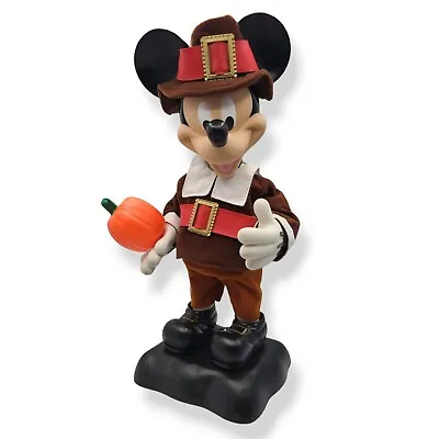 Rare Vintage 1996 Telco Disney MICKEY Mouse 17  Pilgrim Thanksgiving Decor WORKS • $59.99