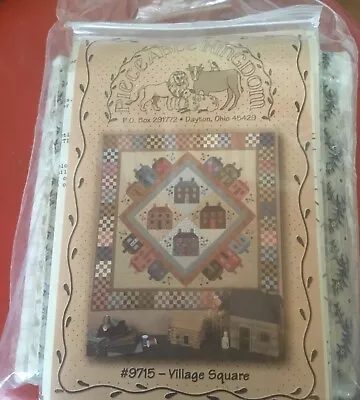 Vintage Quilts And Comforts Quilt Kit Village Square 1997  • $12