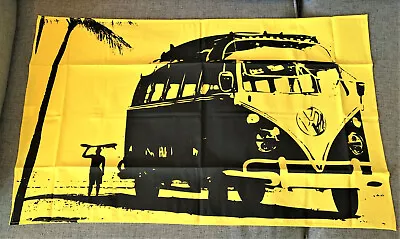 Officially Licensed Vintage VW Volkswagen Combi Campervan Yellow Tea Towel BNWT • £2.95