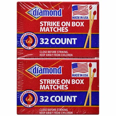 $9.49 • Buy Diamond Strike On Box Small Wooden Penny Kitchen Matches 1Pack Of 10 (320 Total)