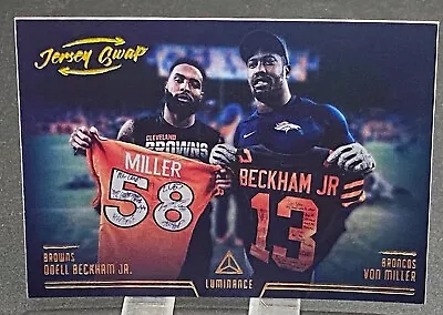 2020 Panini Luminance Jersey Swap Odell Beckham Browns & Von Miller Broncos • $14.99