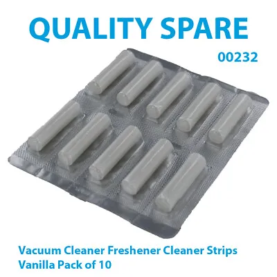 Vacuum Cleaner Hoover Air Freshener Pellets Pop In Bag Vanilla Fragrance PacK 10 • £2.95