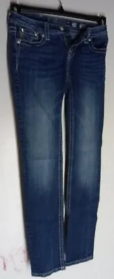 Miss Me Youth Girls Size 14 Denim Blue Jeans Skinny JK842352 Stylish Preppy • $15.64