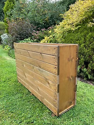 £84.99 • Buy Wooden Patio Planter Large Garden Flower Herb Trough Extra Tall Brown